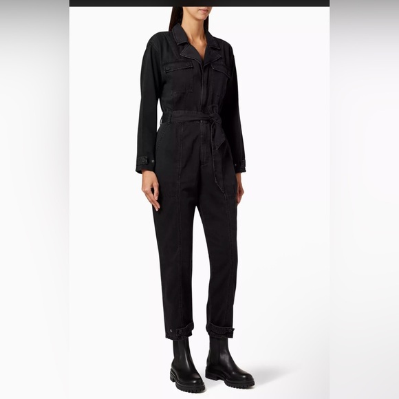 Good American Pants - Good American Hourglass Women's Black Denim Jumpsuit